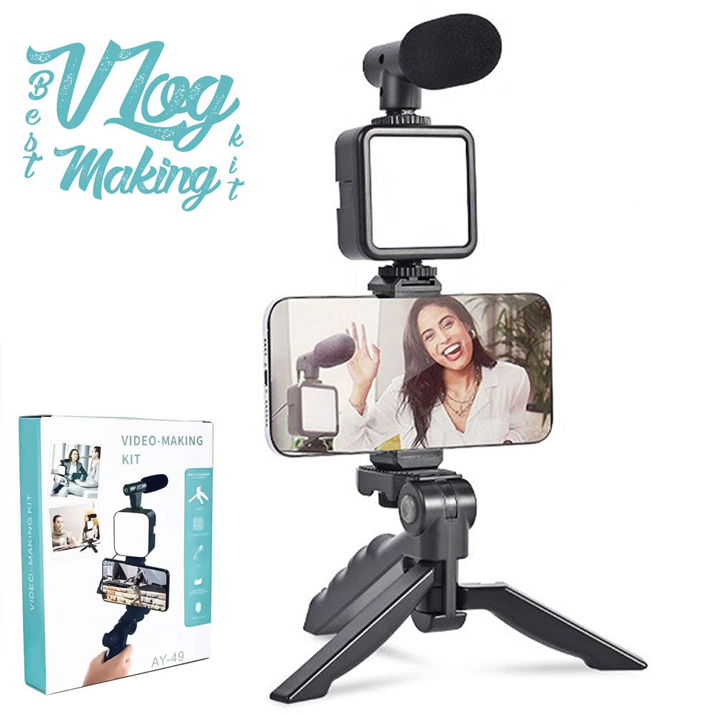 Ay-49 Vlogger Video Making Kits Vlog Microphone